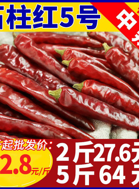 石柱红5号干红辣椒500g中辣特香海椒香辣朝天椒重庆特产辣椒干货