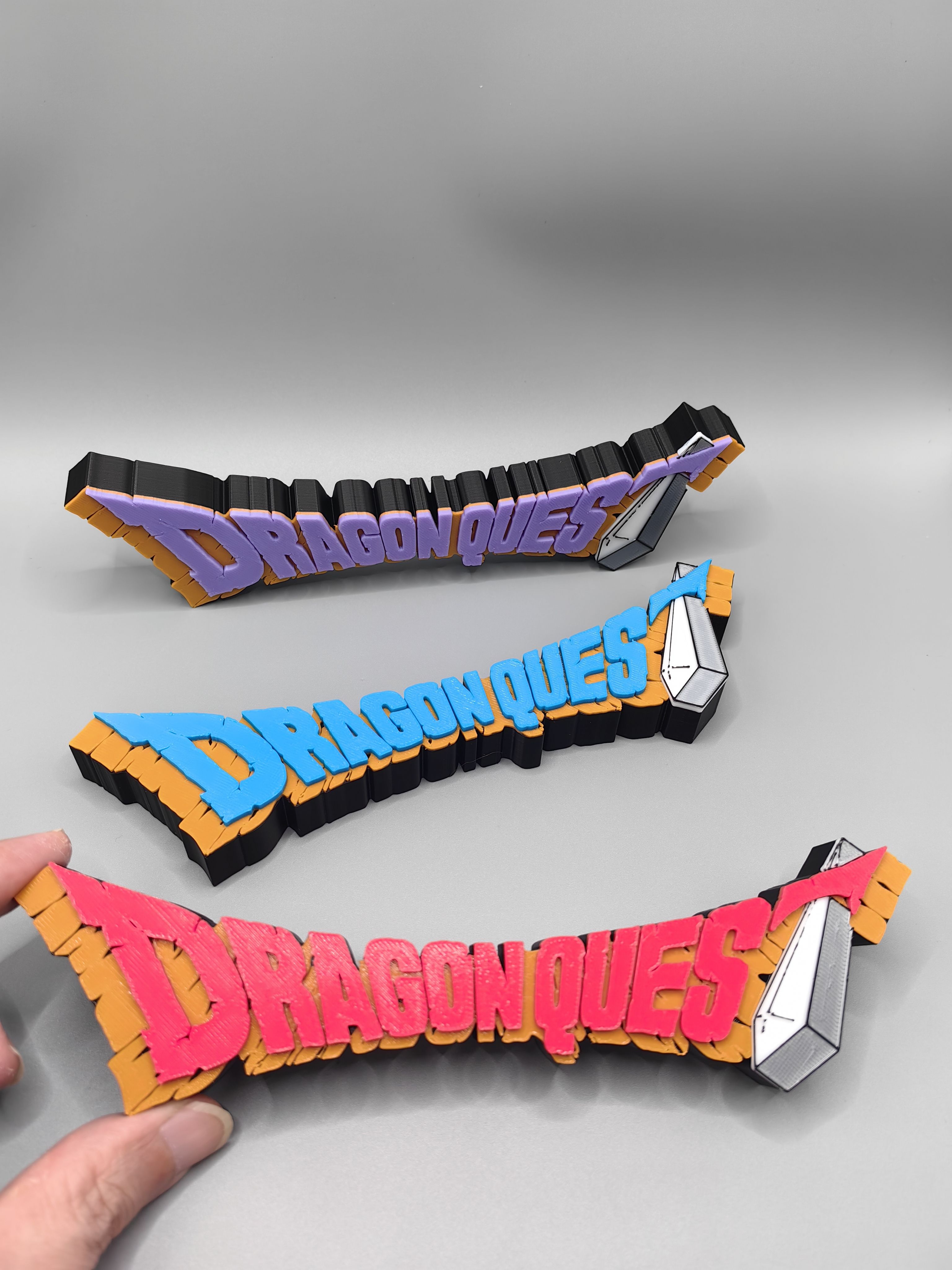 勇者斗恶龙 Dragon Quest Logo  立体字体 立牌 招牌 潮玩 摆件