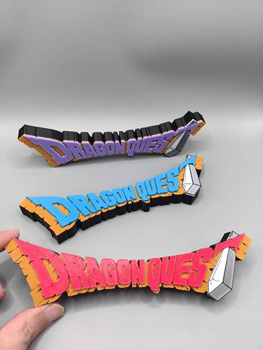 勇者斗恶龙 Dragon Quest Logo  立体字体 立牌 招牌 潮玩 摆件