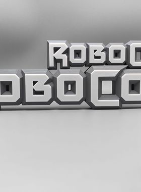 机械战警 铁甲威龙 Robo Cop Logo 立体字体 立牌 标志 潮玩 摆件
