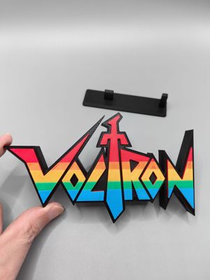 战神金刚 百兽王 Voltron Logo 立体字体 立牌 铭牌 标志 摆件