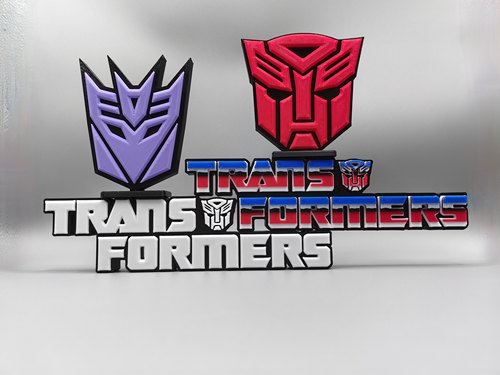 变形金刚 Trans Formers Logo 立体字体 立牌 铭牌 标志 摆件