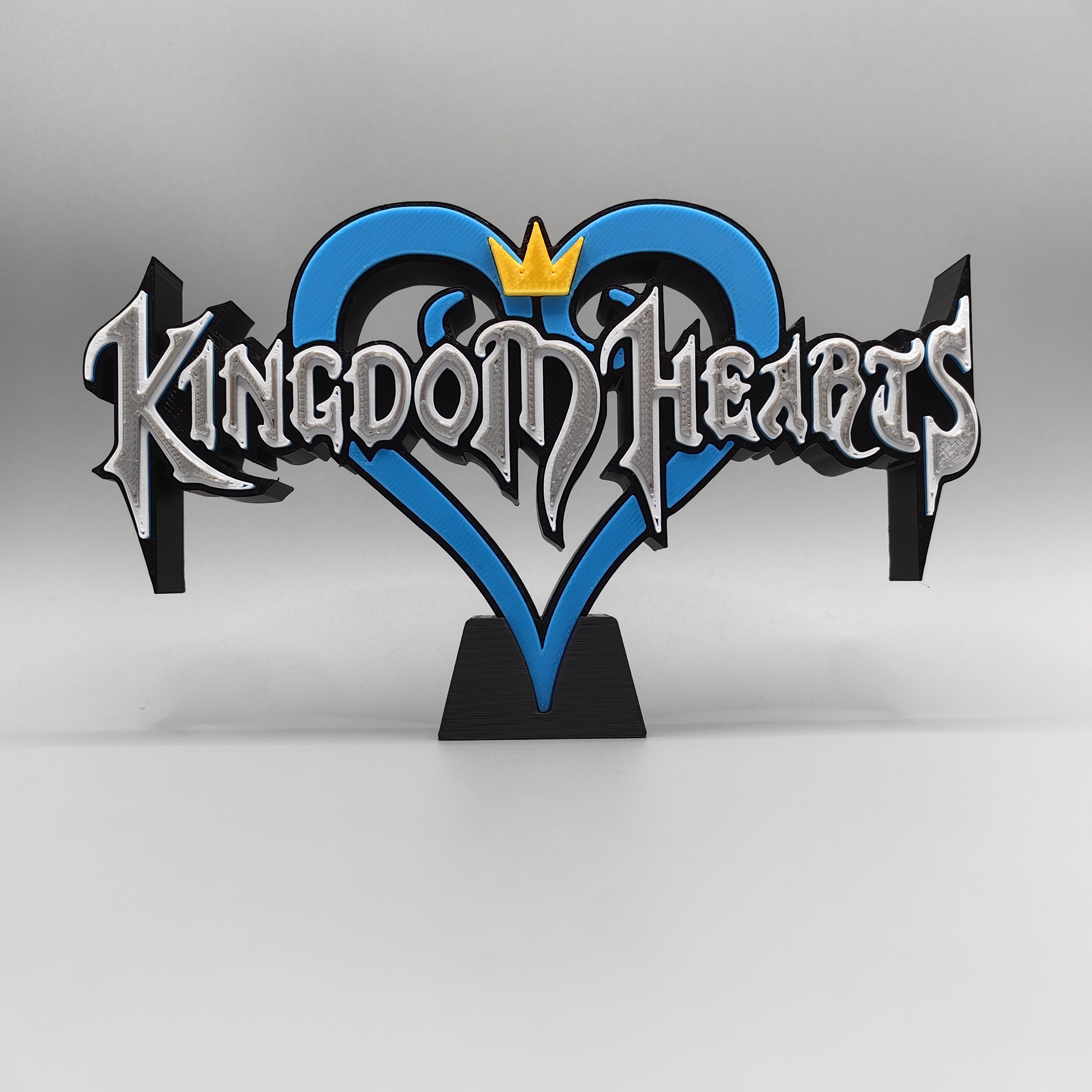 王国之心 Kingdom Hearts Logo 立体字体 立牌 个性创意 桌面摆件