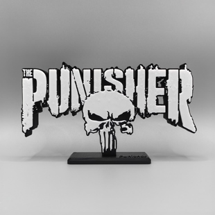 惩罚者 制裁者 The Punisher 立体字体 立牌 标志 铭牌 潮玩 摆件