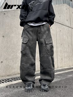 不容小觑25冬季新款青少年大童加绒一体绒休闲裤初高中工装裤长裤