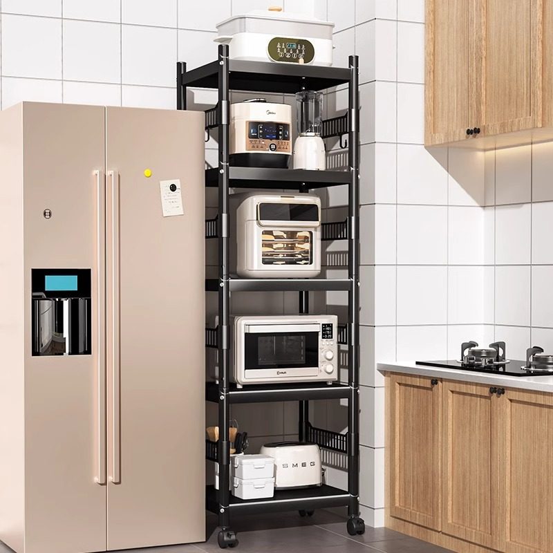 多层落地家用储物锅具微波炉收纳调料架子多功能厨房夹缝置物架,厨房/烹饪用具,抹布架/厨房清洁收纳架,淘宝优惠券,粉丝福利购,淘宝优惠卷
