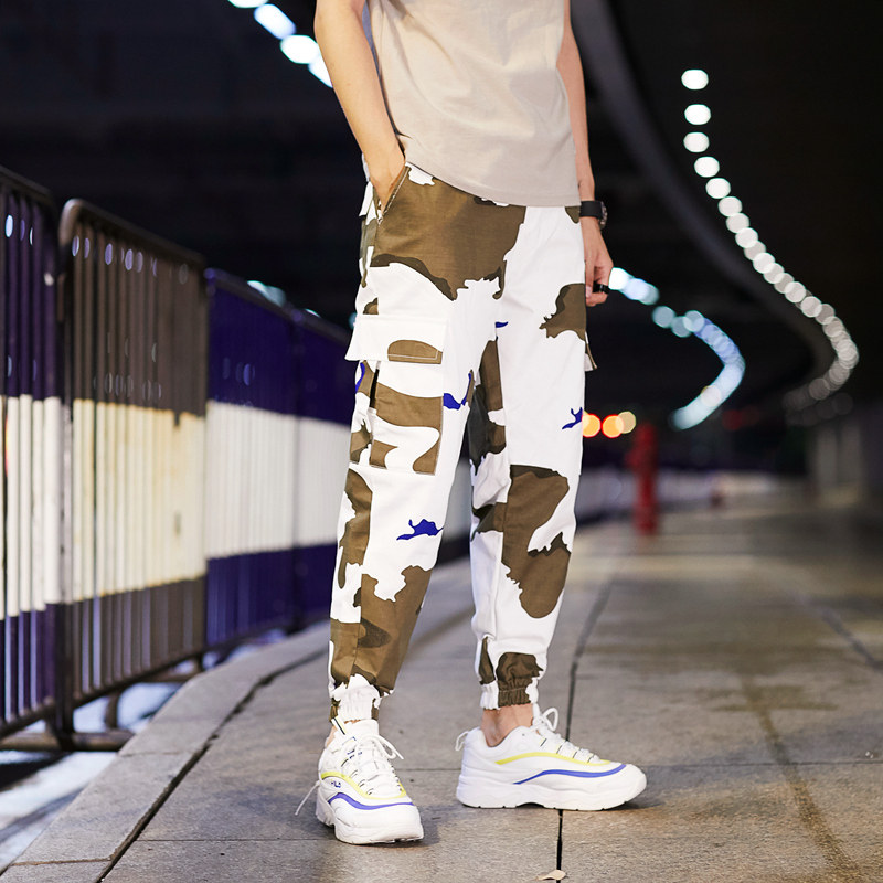 雅诺臣工装裤春夏运动裤男韩版潮牌嘻哈九分裤男裤宽松束脚哈伦裤|ruв категории Мужская одежда, брюки - от Buy2taobao.com для оказания профессиональной услуги покупки агента Taobao