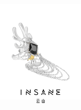 INSANE云山麒麟系列原创设计国风个性高级轻奢流苏锆石戒指