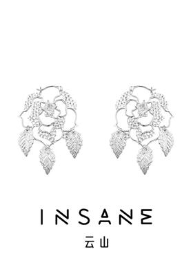INSANE/云山 铜合金合成锆石耳饰 X•EVERYDAY小众玫瑰流苏耳环