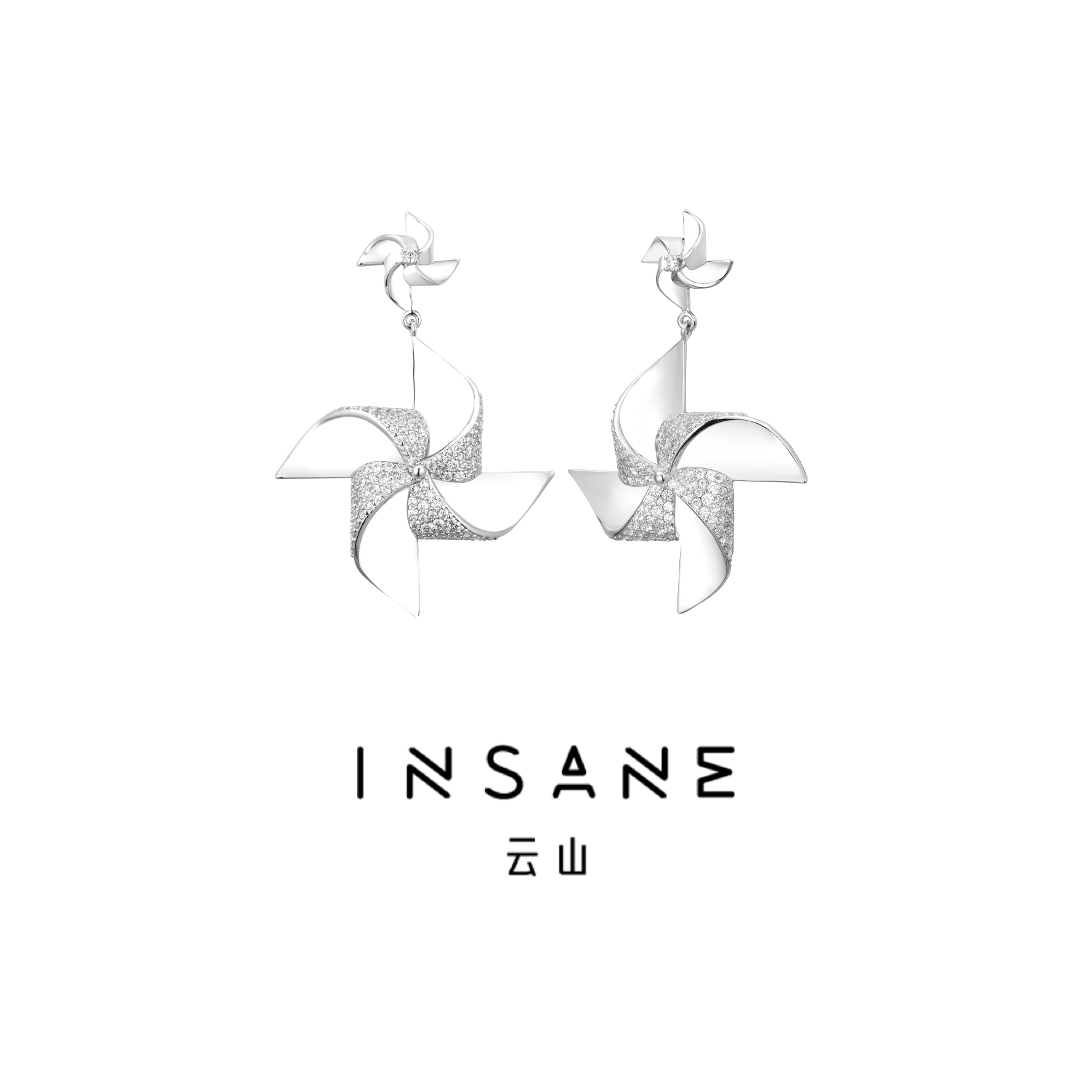 INSANE/云山原创设计风车耳环