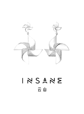 INSANE云山风车系列轻奢气质高级感小众原创设计镀金拼色耳环