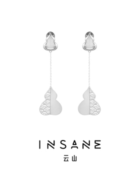 INSANE/云山 铜合金琉璃耳饰 X•EVERYDAY小众中式国风葫芦长耳钉