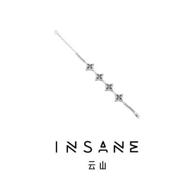 INSANE/云山 铜合金合成锆石手链 Cross核心X轻奢简约暗黑手链
