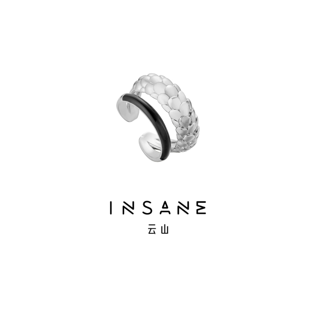 INSANE/云山 铜合金珐琅戒指 X•EVERYDAY小众个性简约蛇纹戒指