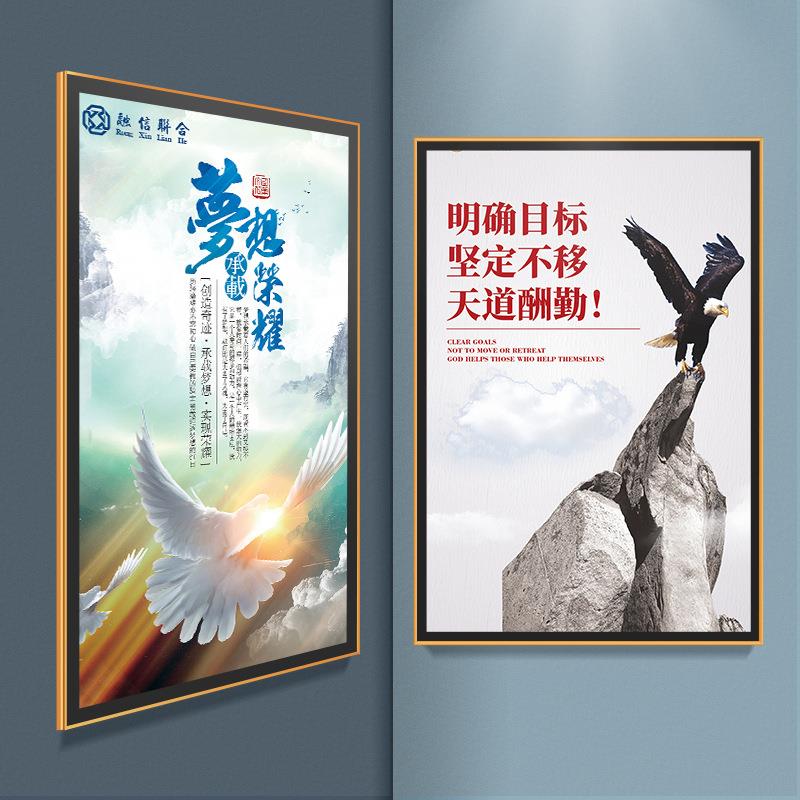 新款磁吸相框铝合金画框可开启式海报框框架广告宣传框展示框挂墙