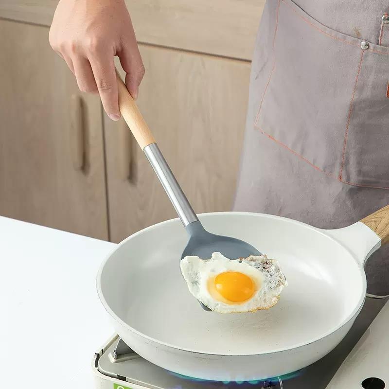 硅胶铲不粘锅锅铲套装家用耐高温炒勺汤勺炒菜铲子木勺子厨云
