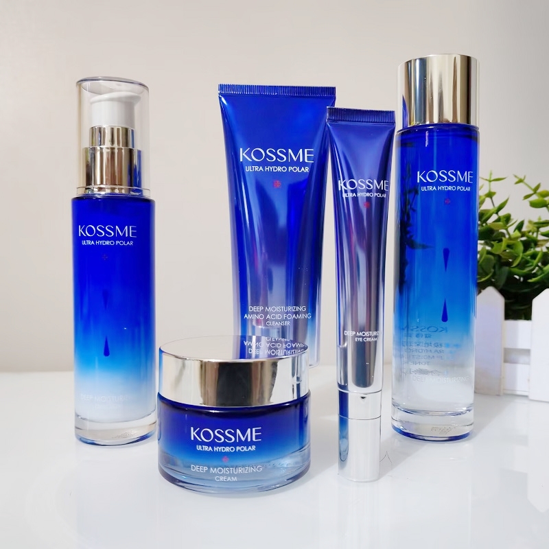 KOSSME/蔻诗弥水漾极地恒润保湿洁面水乳霜眼霜精华液化妆品套装