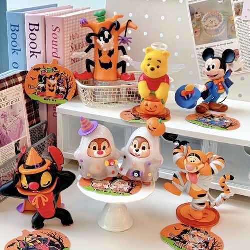 正版TOPTOY迪士尼万圣奇幻夜盲盒米老鼠维尼跳跳虎史迪仔奇奇蒂蒂