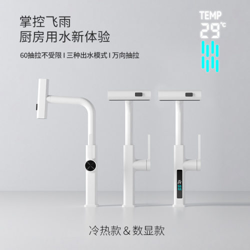 飞雨洗菜盆旋转龙头可抽拉洗脸盆台上盆