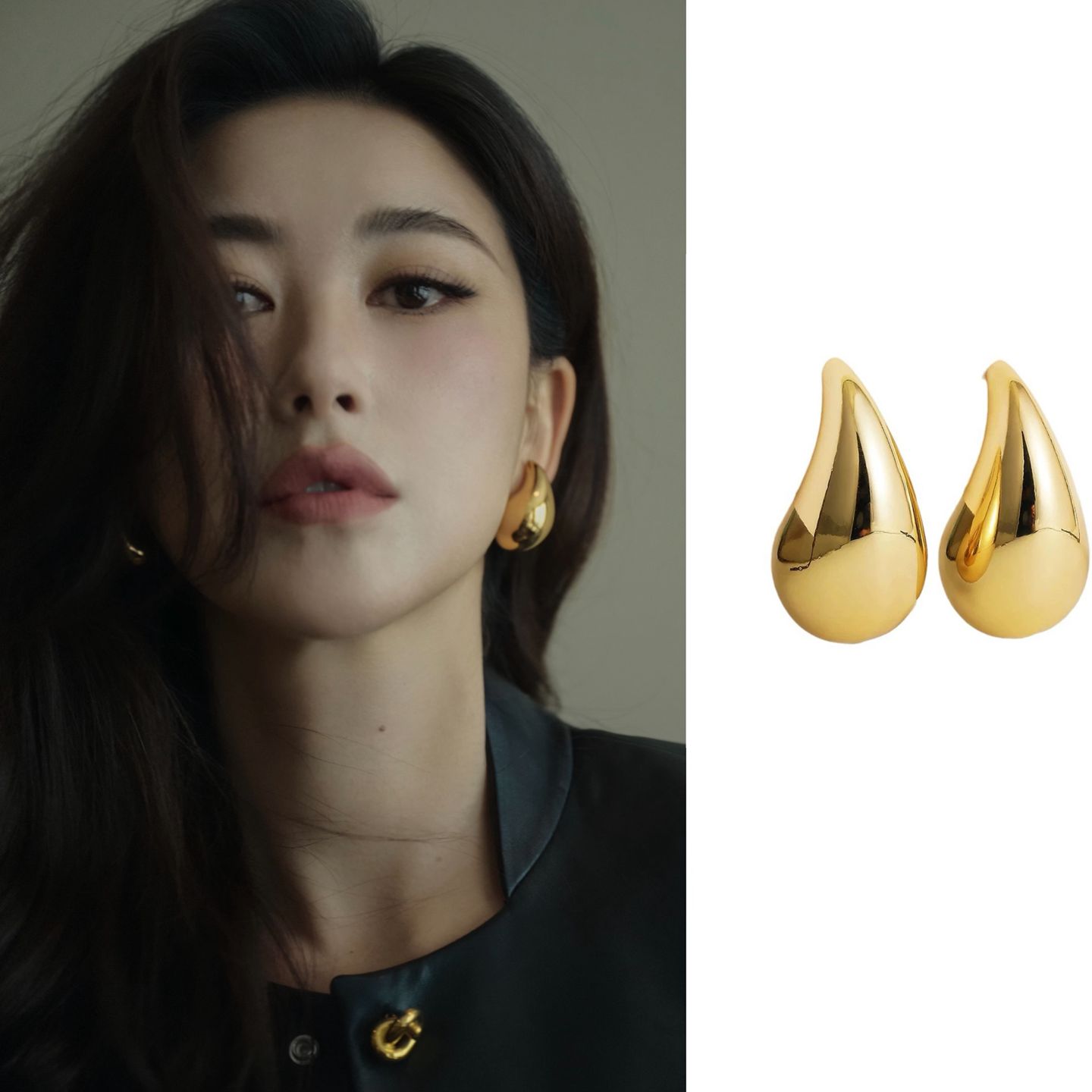 万人迷朱珠同款耳环B微新款轻奢小众高级都在追的高版水滴耳饰女