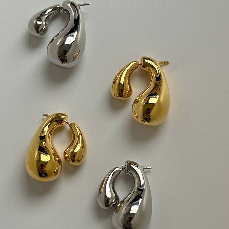 B*新款耳环独特个性水滴前后可戴高品质厚镀金弧形925银针耳饰女,饰品/流行首饰/时尚饰品新,耳环,淘宝优惠券,粉丝福利购,淘宝优惠卷