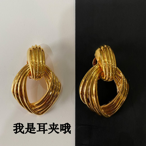 法式耳夹秋冬款无耳洞厚镀真金