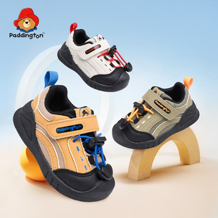 帕丁顿熊男女宝宝学步鞋2026春季新款韩版洋气防踢儿童运动机能鞋