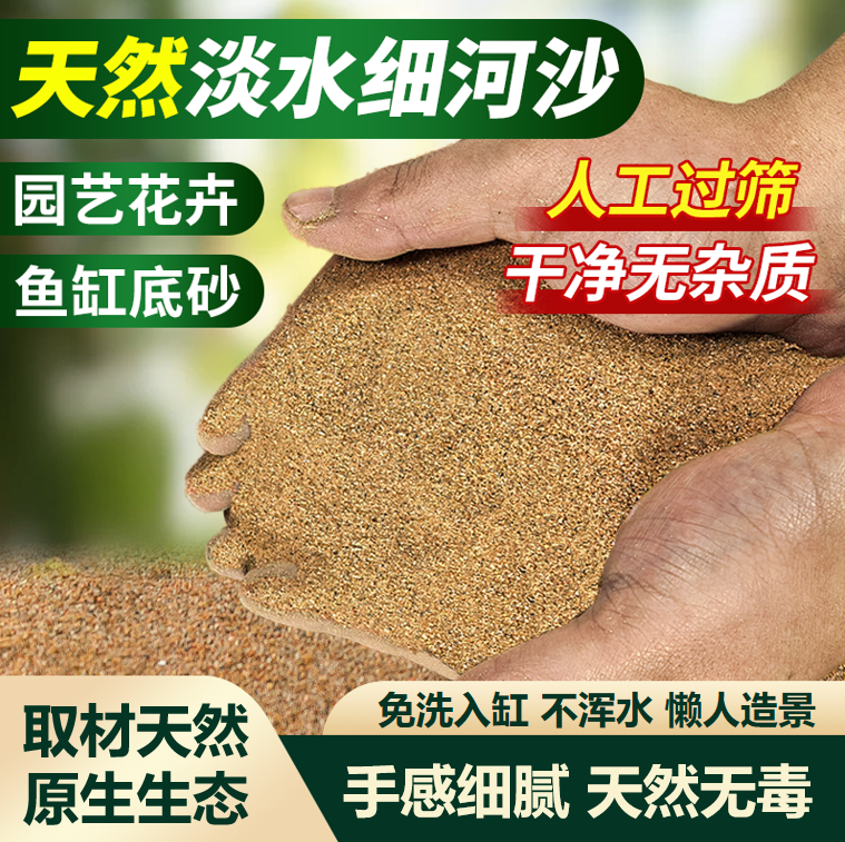 养花专用河沙粗河沙细河沙天然底砂乌龟孵化扦插多肉铺面包邮 - 实物图