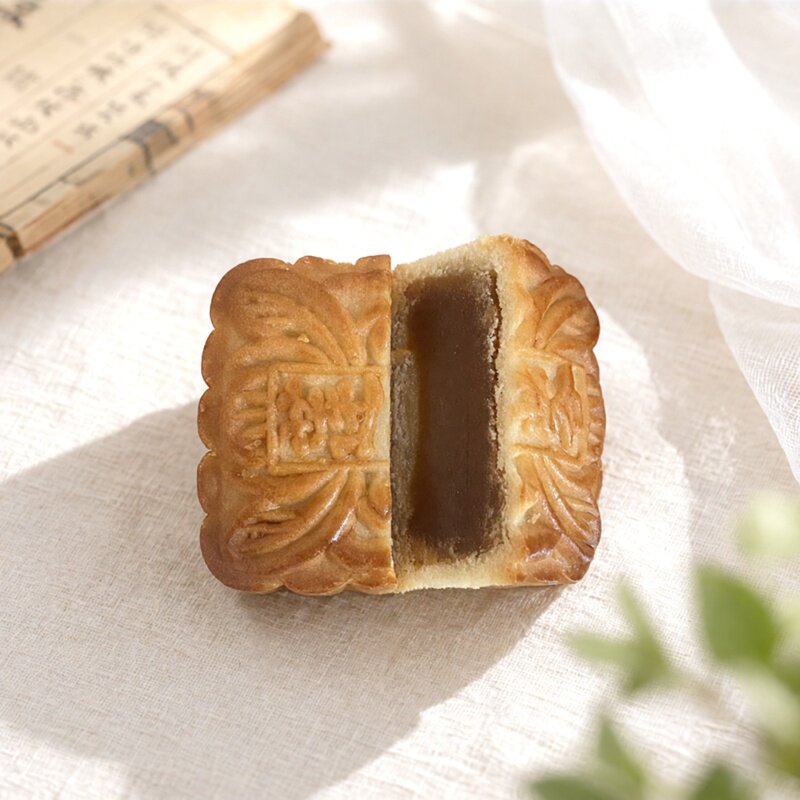 陆河特产莲蓉月饼广式传统糕点心中秋节揭西特产正方形莲蓉月饼