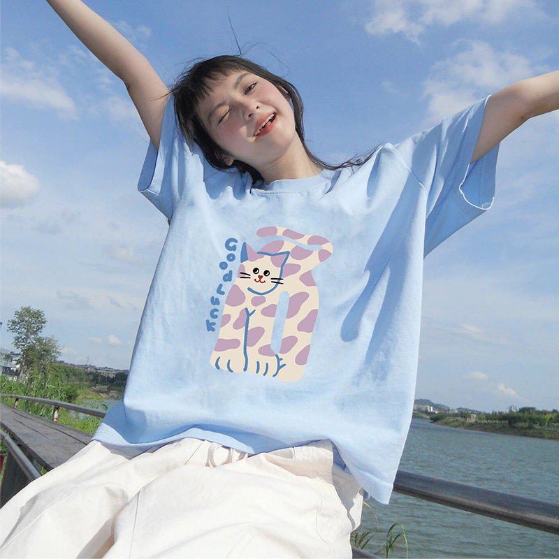 ins韩系盐系百搭学院风短袖t恤女