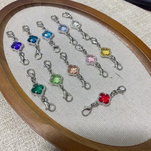 四叶草银色万能扣连接配饰项链手链连接扣头配件延长链