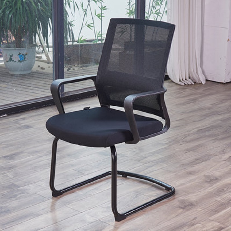 弓形会议椅简约现代办公室接待会客洽谈工字舒适职员电脑椅子