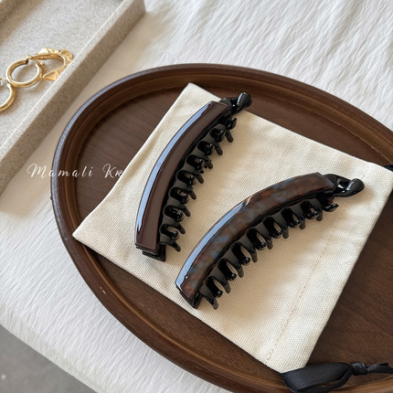 法式简约高级感香蕉夹多齿防滑气质马尾夹竖夹复古后脑勺发夹头饰
