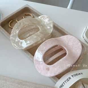 法式 后脑勺盘发夹大号鸭嘴夹发卡 复古高级感醋酸扁平抓夹2025新款