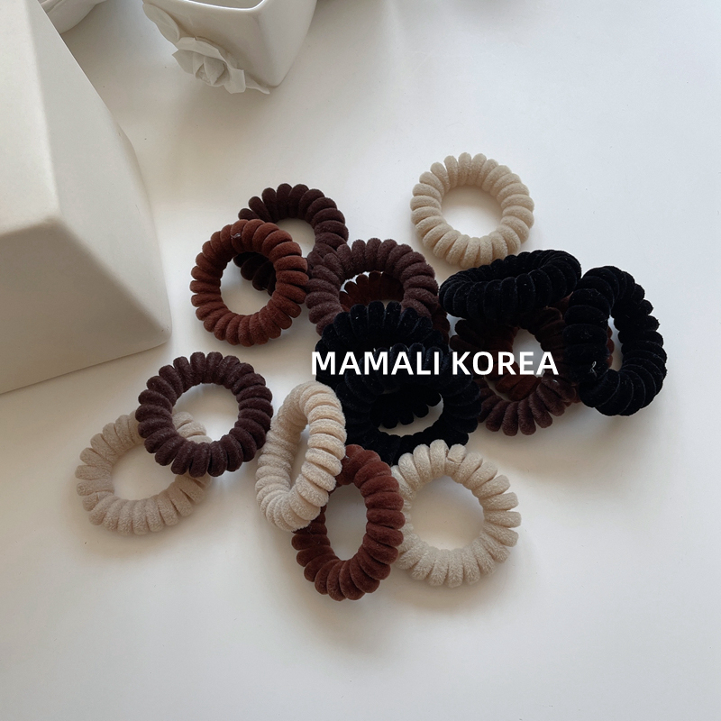 耐用植绒电话线高弹力扎头发绳