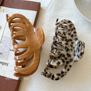 法式 高级感加厚醋酸抓夹气质简约鲨鱼夹韩系优雅发抓头饰 复古时尚