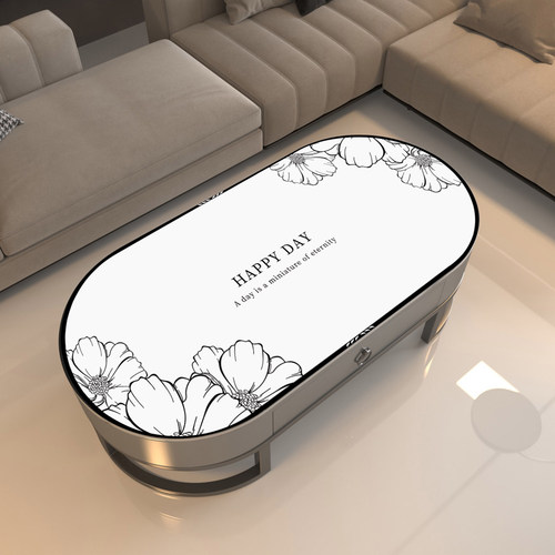 两头椭圆茶几桌垫防水防油防烫