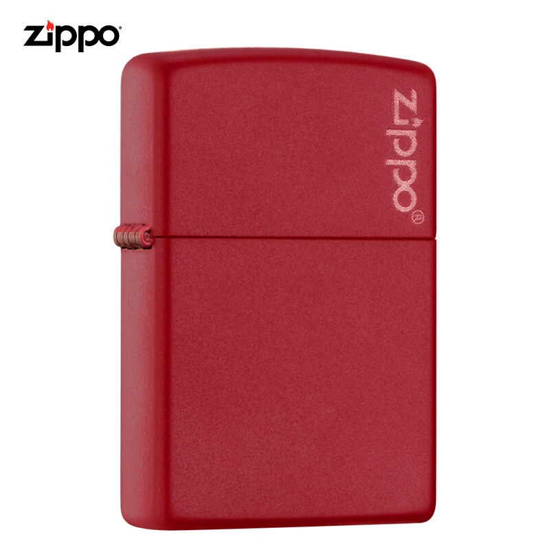 zippo防风红色哑漆煤油打火机