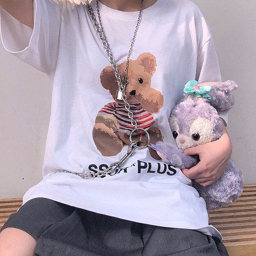 ICONSLAB印花短袖T恤可爱男女款