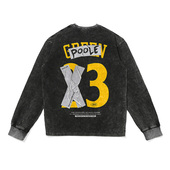 T恤运动纯棉高街春季 摇滚计划潮牌球星普尔&格林美式 复古印花长袖