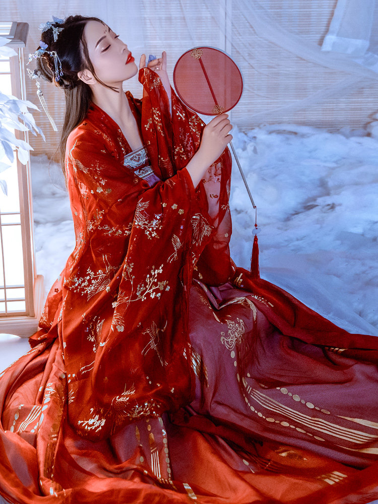 艺缕原创汉服女正品中国风对襟上襦齐胸襦裙套装仙气广袖非古装秋