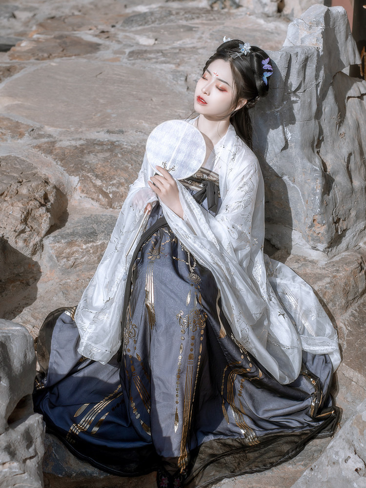 【艺缕原创一云鹤】汉服女仙气齐胸襦裙大摆超仙非古装女大袖衫夏