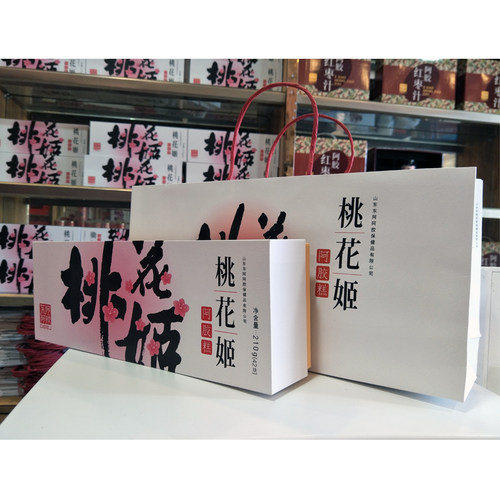 新货桃花姬210克300克礼盒阿胶糕