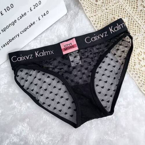 C家26新款女士内衣内裤蕾丝性感弹力三角中腰舒适纯棉裆