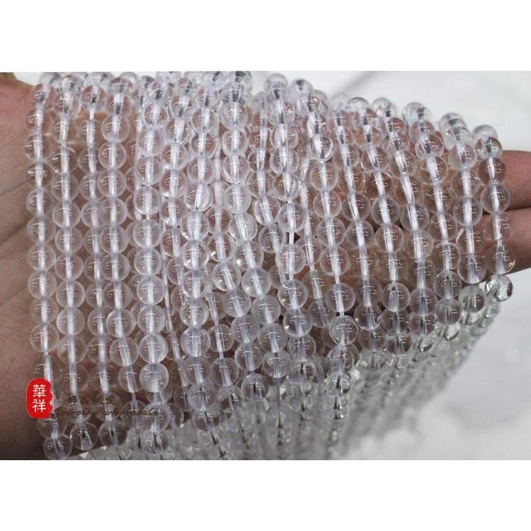2025天然白水晶散珠子 DIY水晶饰品手链项链圆珠配件珠子材料配件