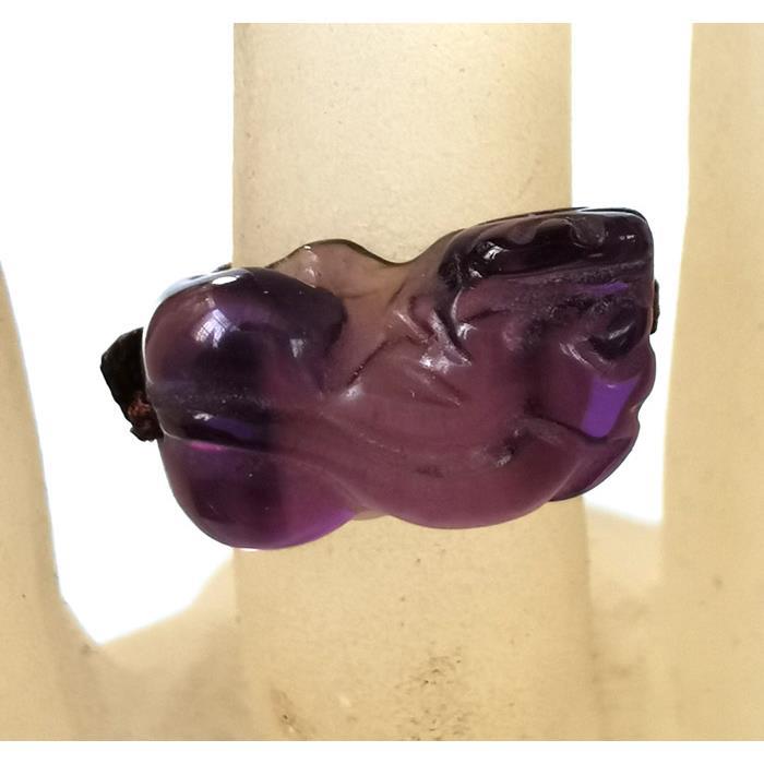 2025清仓~纯天然紫水晶貔貅戒指女款A13
