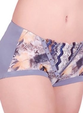 玥玲珑正品 女士柔软舒适中腰平角丝滑内裤Y1037