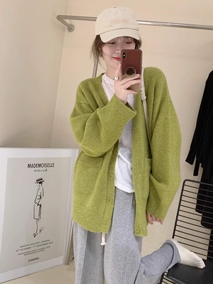 日系温柔风设计感小众外搭针织衫