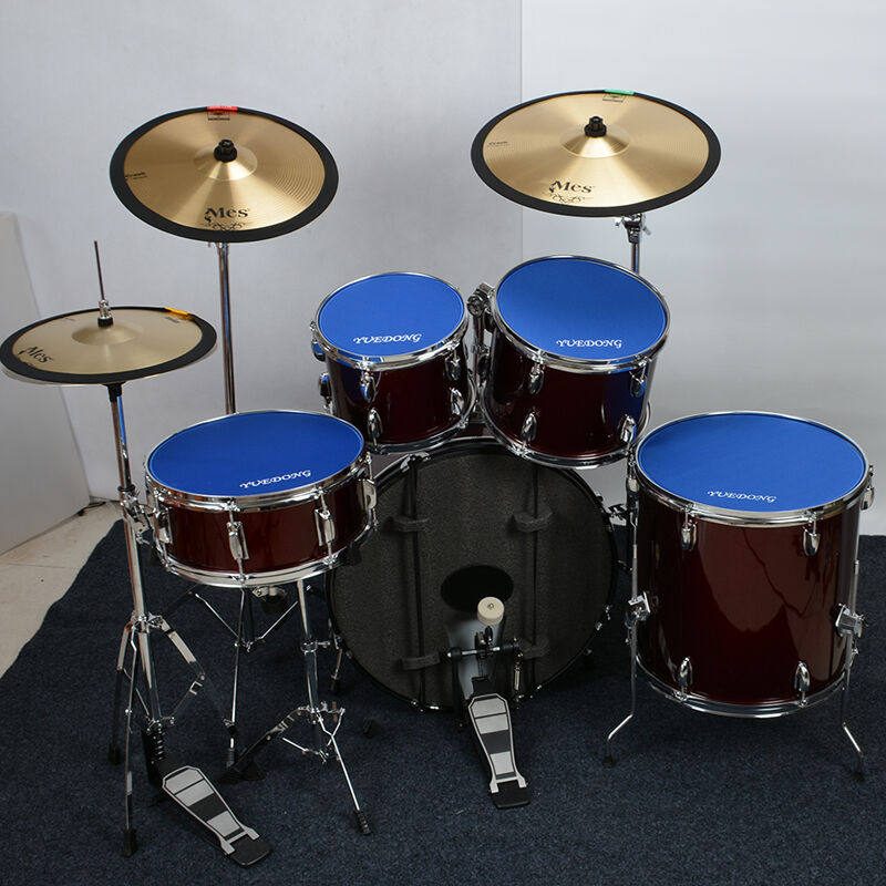 YUEDONG架子鼓消音垫五鼓三镲片四嚓静音鼓垫橡胶隔音垫套装减震