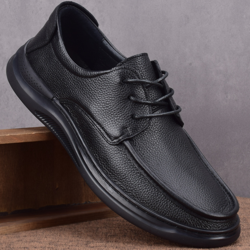 公牛足乐休闲皮鞋纯皮真皮透气